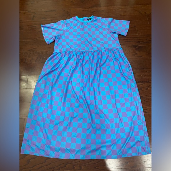 DRESSED IN LALA Never Too Much Oversized Maxi Dress Blue + Lilac Large Punk - Picture 9 of 16